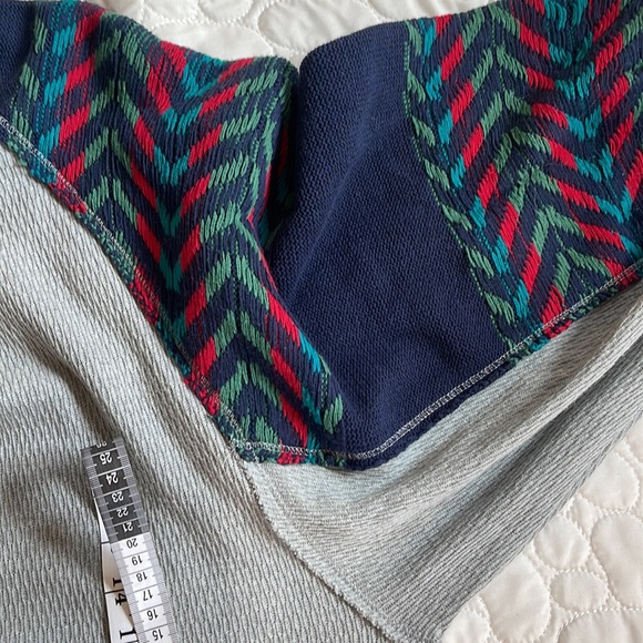 Free people we the free raglan oversized lightweight sweater xs navy blue gray - Picture 4 of 8